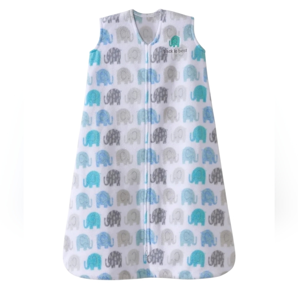 Halo SleepSack Micro Fleece Blue Elephant Print XL 18 24M